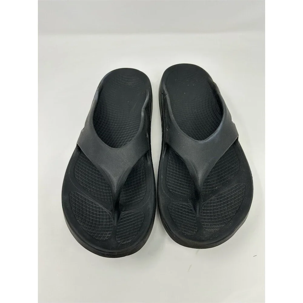 OOFOS OOriginal Recovery Flip Flops Sandals Black Unisex Comfort Size 13